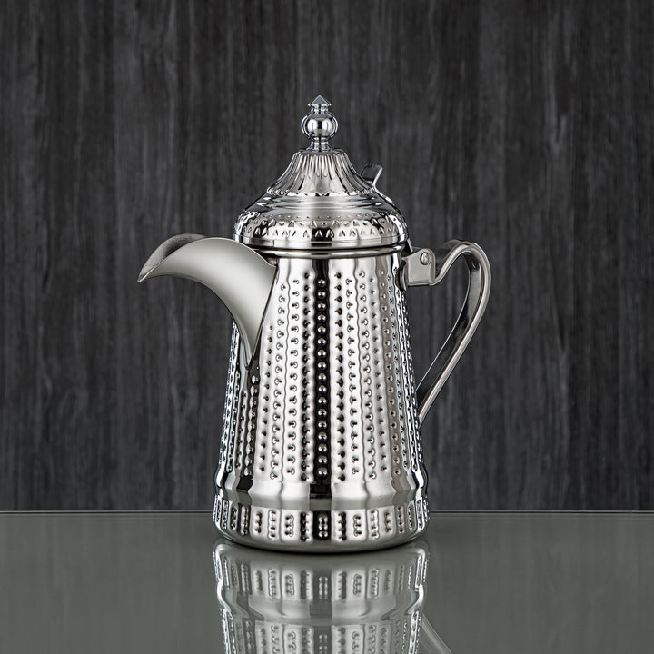 Almarjan 48 Ounce Barari Collection Stainless Steel Coffee Pot Silver - STS0013037