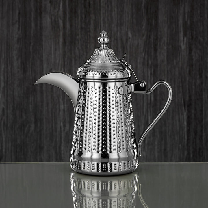 Almarjan 48 Ounce Barari Collection Stainless Steel Coffee Pot Silver - STS0013037