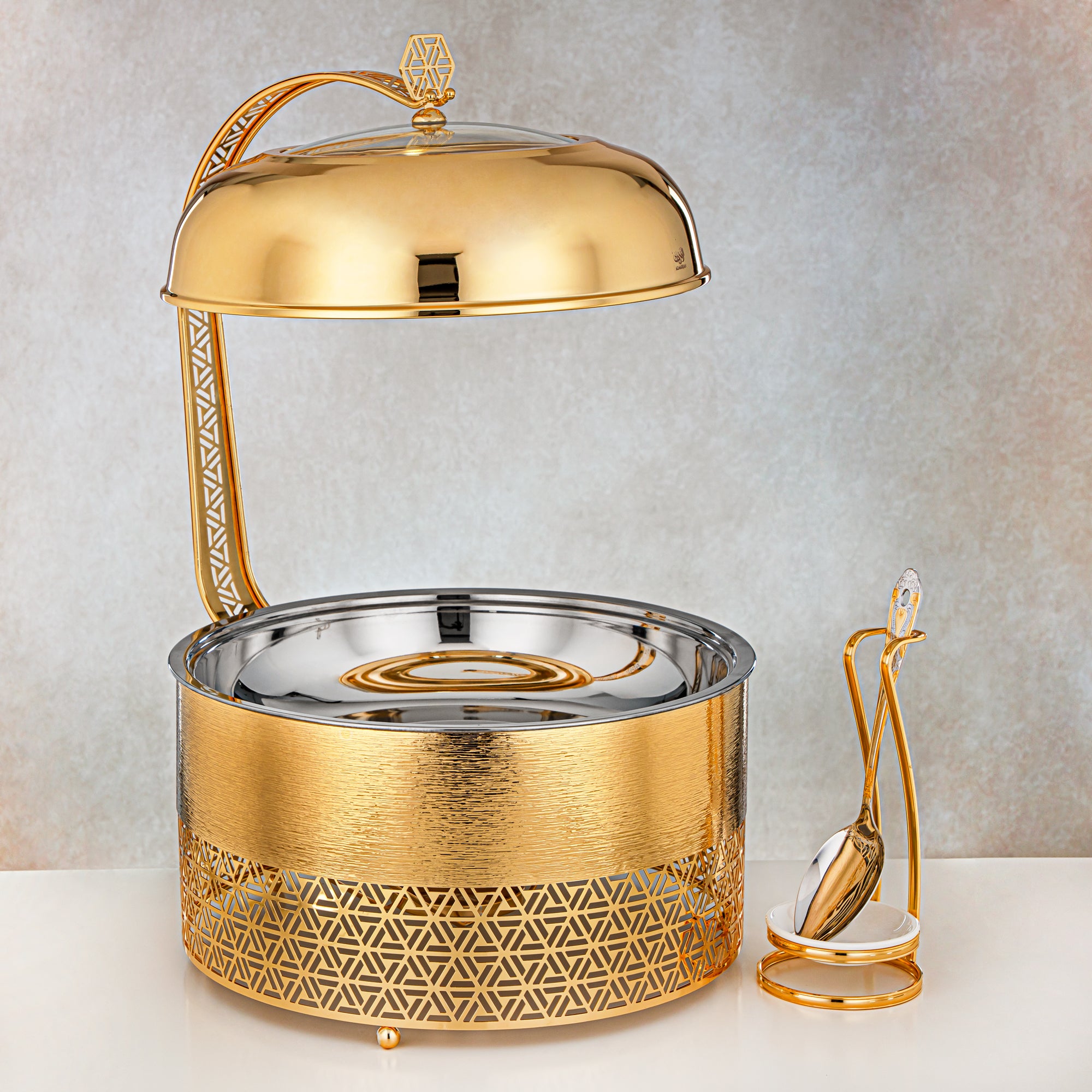 طبق تسخين المرجان 6500 مل ذهبي - STS0013205
