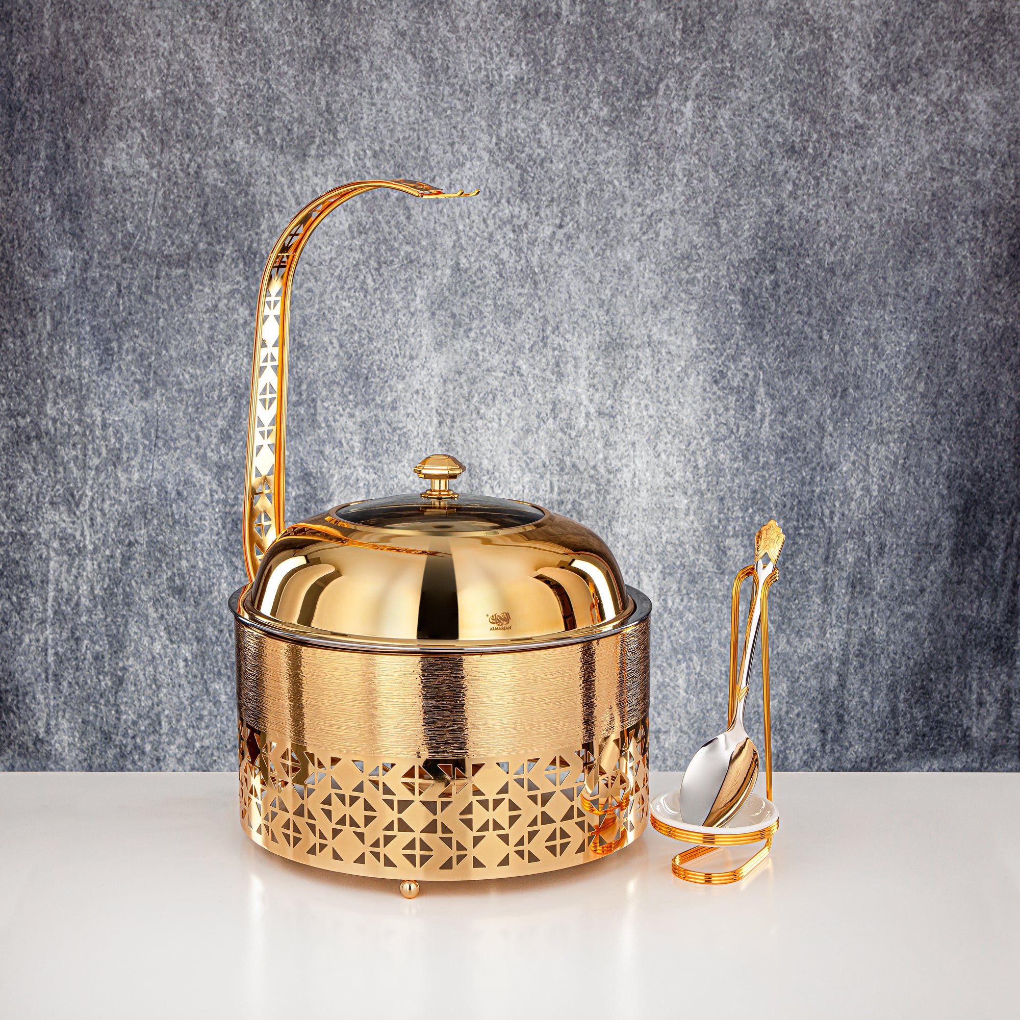 المرقجان 3000 مل طبق تسخين ذهبي - STS0013333