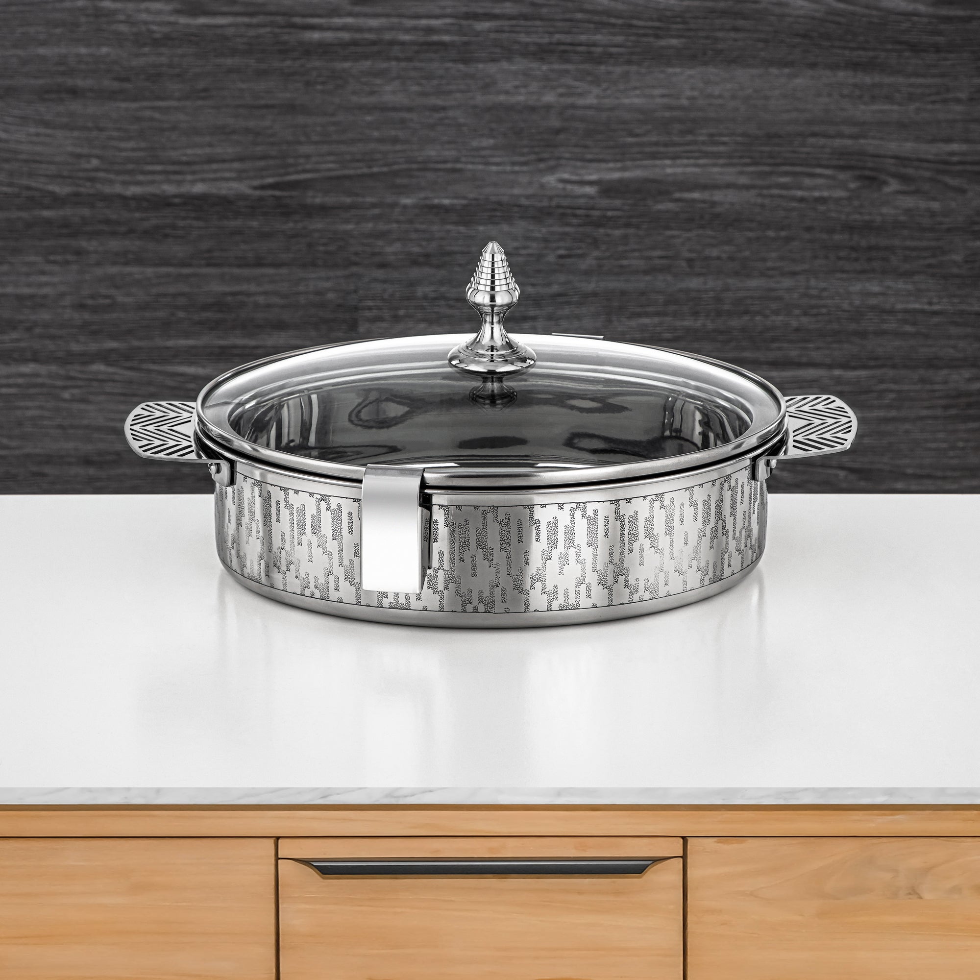 Almarjan Mandi Collection Hot Pot 30cm Silver