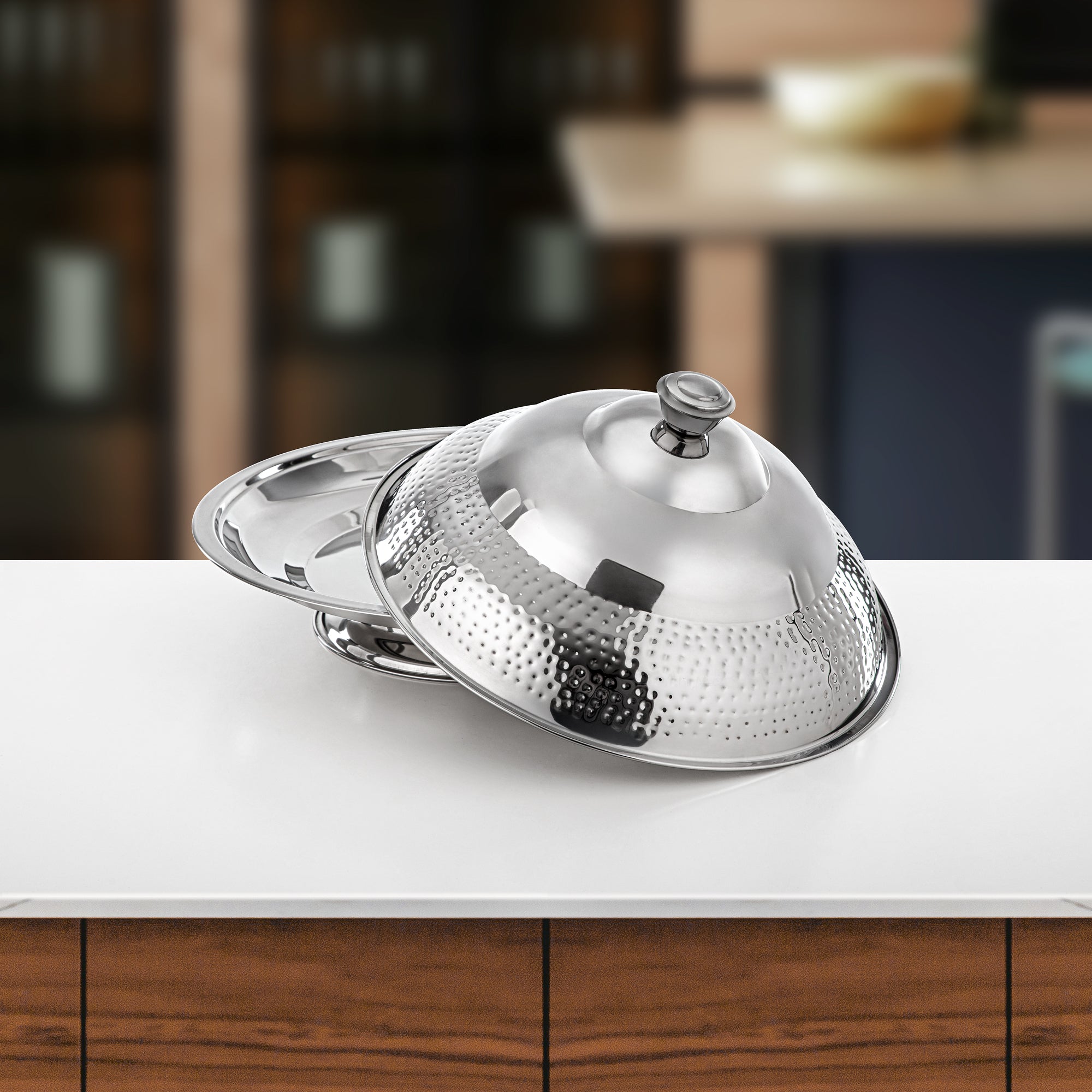 Almarjan Koozy Tray 45 cm Silver (H25M20)