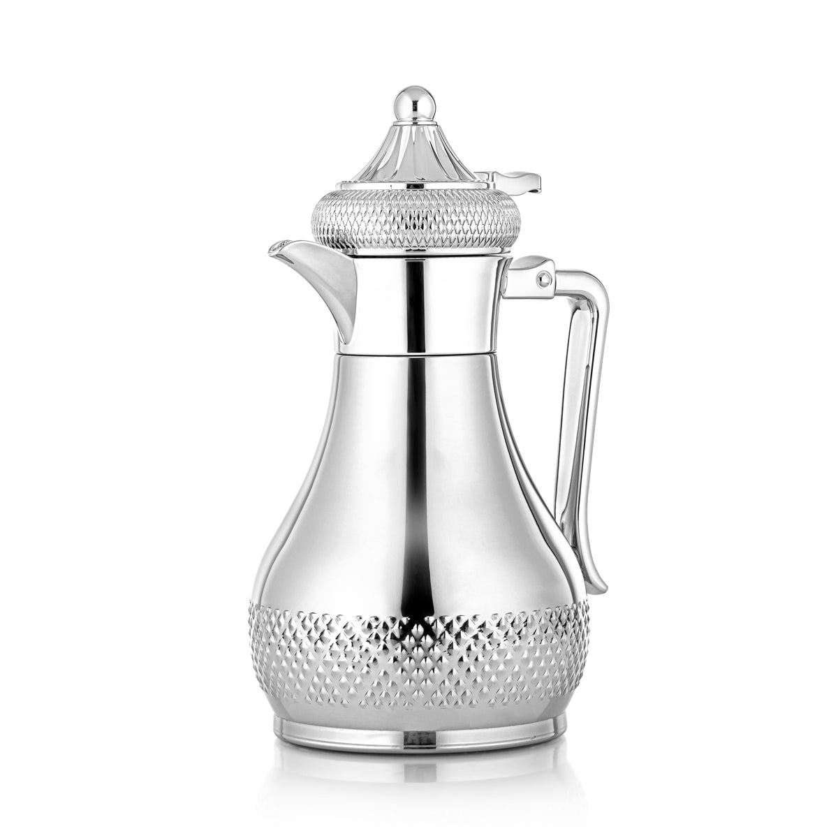 Almarjan 1 Liter Stainless Steel Vacuum Dallah Silver - SWT/D-100-CR