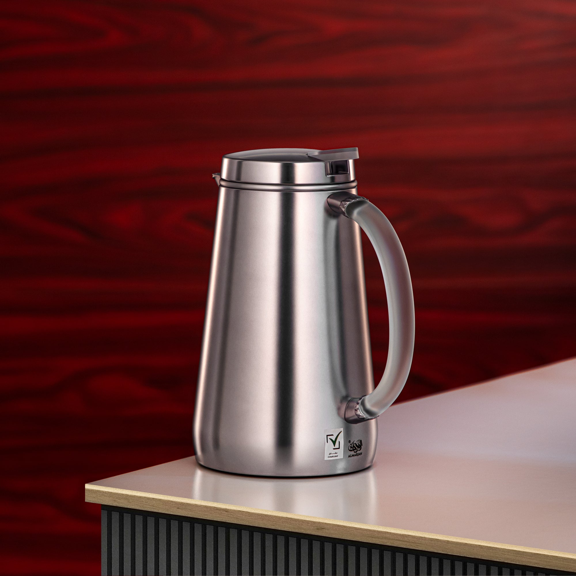 ترمس المرجان معدن 0.5 Liter Matt Silver with Frost Handle (VOP-500 E23Y15) – تقديم أنيق | رمضان و التجمعات
