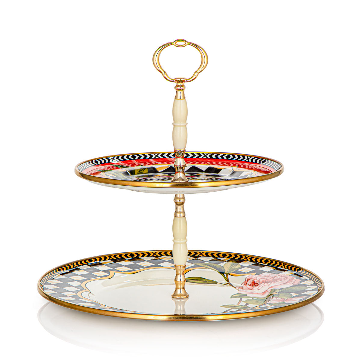 Almarjan 2 Tier Tohfa Collection Enamel Sweet Stand - 287421092