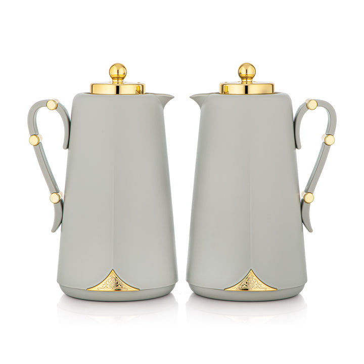 Almarjan 2 Pieces Vacuum Flask Set Soft Grey & Gold - JT23AB-100 SG/G