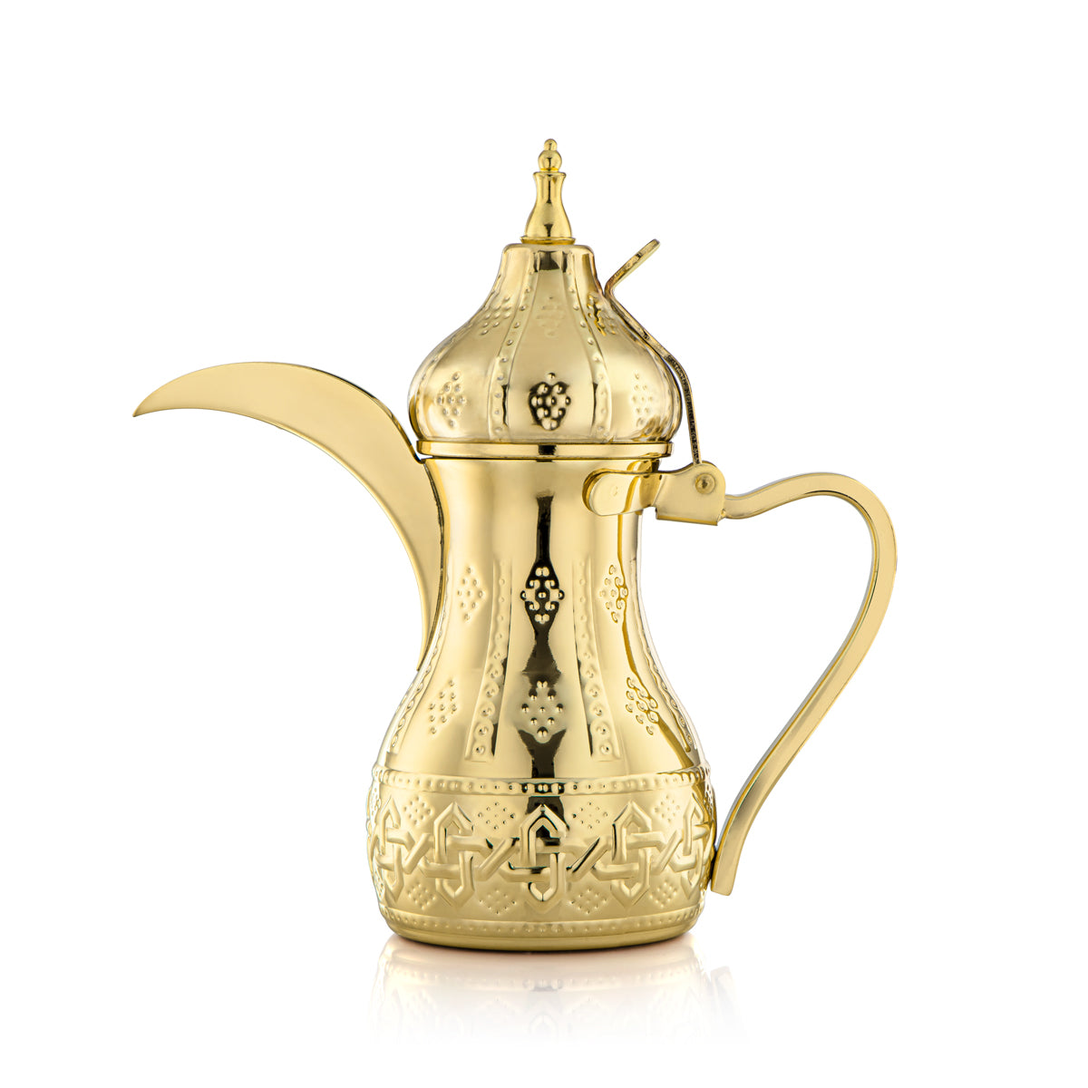 Almarjan 1 Liter Sahara Collection Stainless Steel Dallah Gold - STS0010977