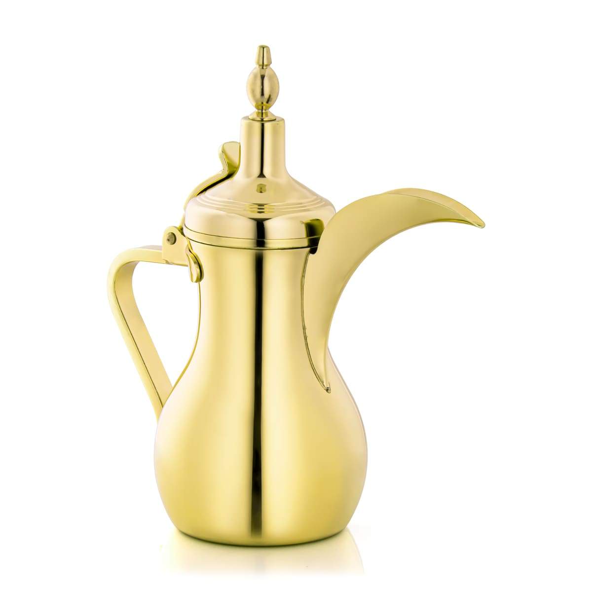 ALMARJAN 1 Liter Stainless Steel Dallah Gold K0874Y32