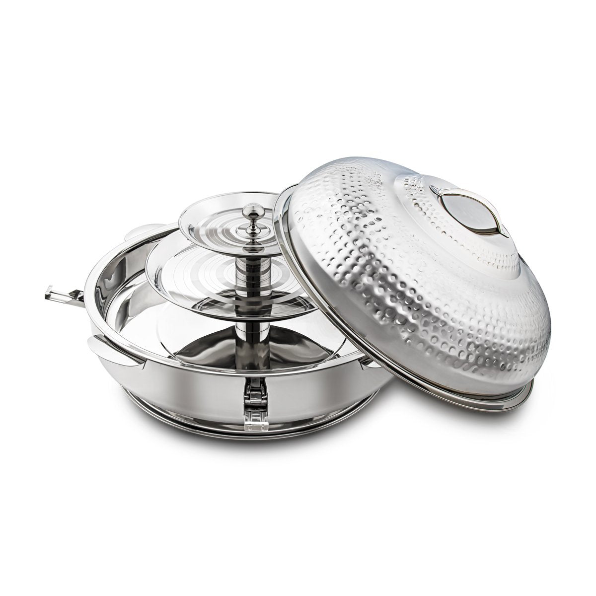 Almarjan 70 CM Atbaq Collection Stainless Steel Hot Pot Silver - STS0292525